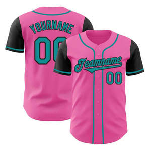 Maillot de baseball personnalisé pour homme, respirant, 100 % polyester, manches courtes, sans couture, léger, coupe ample, motif uni HAMID - Product Image 3