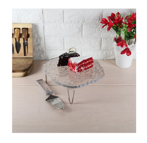 Elegant Decorative Resin <b>Cake</b> Stand Handmade Gold Leg tableware <b>Cake</b> Holder Stand With Resin <b>Server</b> In Wholesale - Product Image 1