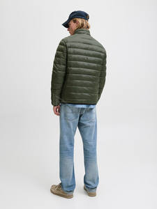 Blouson matelassé imperméable et coupe-vent à capuche pour homme, en duvet de canard, style streetwear, universitaire et moto, personnalisable, vente en gros - Product Image 2