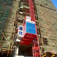 Ascenseur de chantier, monte-charge de bâtiment, élévateur pour personnes et matériaux avec dispositif de sécurité, commande VFD