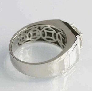 Round Cut Moissanite Wedding Engagement <b>Ring</b> 925 Sterling <b>Silver</b> & Gold Plated Classic <b>Solitaire</b> Minimalist Luxury Promise <b>Ring</b> - Product Image 3