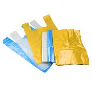 Sacs en plastique pour supermarchés, vente en gros et au détail, sacs de courses en polyéthylène - Sacs gilet en nylon robustes de grande taille - Product Image 1