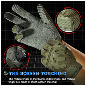 ถุงมือหนังสำหรับขี่มอเตอร์ไซค์ ป้องกันนิ้วมือแบบเต็มนิ้ว กันลื่น สำหรับกีฬากลางแจ้ง ปั่นจักรยาน ใช้ได้ทั้งชายและหญิง - Product Image 2