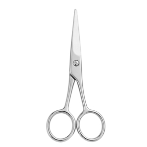 Ciseaux de manucure en acier inoxydable, lame droite, coupe-cuticules, poignée ronde, outil professionnel durable pour le soin des ongles, 8,8 cm - Product Image 1