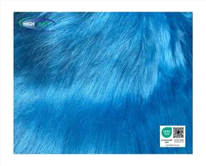 ผ้าขนสัตว์เทียมอะคริลิกโพลีเอสเตอร์สีน้ำเงินอาร์กติก ขนยาว 100 มม. คุณภาพสูงจากประเทศไทย - Product Image 4