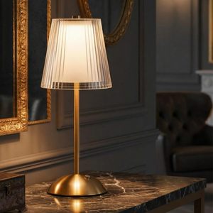 Rechargeable LED Table <b>Lamp</b> 2000mAh Battery Step less Dimming 3 Colour <b>Touch</b> Control USB-C Metal Glass Bedside <b>Lamp</b> for Home Bed - Product Image 4