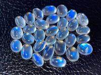 Pierres précieuses en vrac de pierre de lune bleue naturelle polies pour la fabrication de bijoux, bagues, pendentifs, vente en gros B2BX