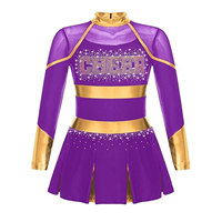Costume de pom-pom girl pour femmes et filles, uniforme de cheerleading pour adultes, ensemble 2 pièces, débardeur, jupe plissée, bicolore, léger, pour l'entraînement