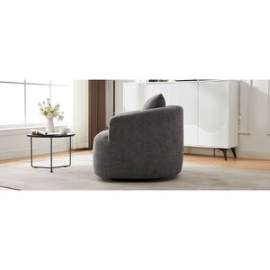 Poltrona Girevole da 97 cm, Divano Imbottito a 360 Gradi con Cuscino Decorativo, Arredamento per Soggiorno - Product Image 5