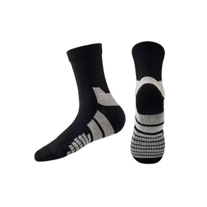 Chaussettes de basket-ball personnalisées en Spandex/Polyester pour l'automne, vente en gros, chaussettes de course professionnelles à séchage rapide, hauteur genou, pour adultes - Product Image 3