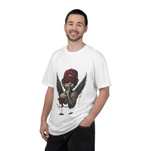 T-shirt col rond unisexe en coton épais blanc pour homme, impression graphique personnalisée OEM, écologique, séchage rapide, logo imprimé sur mesure, streetwear - Product Image 1