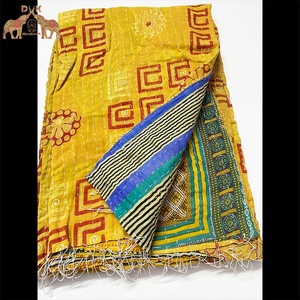 Colcha vintage tradicional de kantha, colcha hecha a mano, reversible, multicolor, hecha a mano, manta de cama - Product Image 3