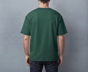 เสื้อยืดฮิปฮอปทรงหลวมสไตล์เท่ห์ ผ้าหนา พิมพ์ลายดิจิตอลโลโก้ด้านหน้า สำหรับผู้ชาย เป็นมิตรต่อสิ่งแวดล้อม แห้งเร็ว - Product Image 2