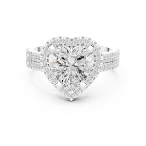 Bague de fiançailles classique en or 10k 14k 18k avec diamant de 2,5 carats de taille cœur cultivé en laboratoire, rapport IGI, VVS DEF, pour anniversaire et mariage - Product Image 6