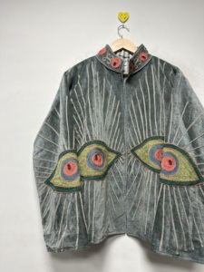 <b>Velvet</b> Embroidered <b>Jacket</b> Floral Pattern O-Neck Full Sleeve Winter <b>Women</b> Blazer Eco-Friendly Cotton Coat Casual Festival <b>Jacket</b> - Product Image 4