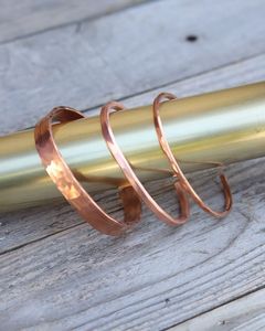 New Trending Wholesale AUREVIA CRAFTS Pure Copper Adjustable Cuff Bangle Unisex Handmade Buddhist Designer Geometric <b>Bracelets</b> - Product Image 2