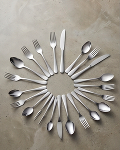 Ensemble de couverts minimalistes en acier inoxydable finition mate, fourchette, couteau, cuillère, résistant à la rouille, vaisselle de mariage - Product Image 5