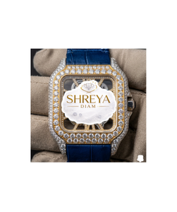 Luxury Stainless Steel Square Quartz Moissanite Diamond Watch with Glass Dial 10m Water Resistant for Holiday Party Wear - Product Image 6