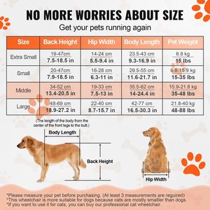 Silla de Ruedas Manual Ligera de 2 Ruedas para Perros, Carrito Ajustable para Mascotas para la Recuperación de las Patas Traseras, Ayuda en la Curación - Product Image 3