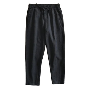 Men's Cotton <b>Linen</b> Casual Pants Baggy Streetwear Men Joggers Sports <b>Trousers</b> Solid Color Long Straight Trendy Pants for Men - Product Image 1