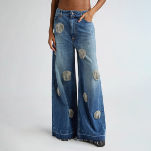 Nueva Llegada: Los Mejores Overoles de Mezclilla Transpirables para Mujer, con Logotipo Personalizado, Ropa al por Mayor, Pantalones Vaqueros Oversize de Diseño Sólido - Product Image 2