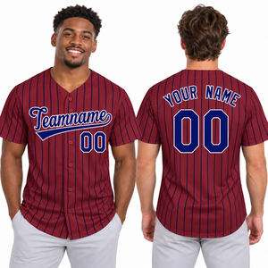 Camiseta de Béisbol Personalizada para Hombre, con Rayas Naranjas, Cuello en V, Manga Corta, Transpirable, de Poliéster, con Impresión del Nombre y Número del Equipo, para Todas las Temporadas - Product Image 4