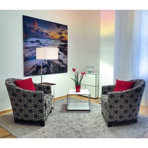 58\" Tall Dru <b>Square</b> <b>Side</b> <b>Table</b> Floor Lamp with Convenient Charging and USB Port in Silver - Product Image 4