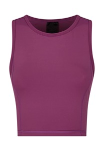 Top corto acanalado de cuello redondo para mujer, talla grande, ajuste regular, para yoga, gimnasio, entrenamiento, fitness, ropa deportiva, venta al por mayor personalizada - Product Image 4