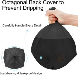 ถุงขยะแบบมีเชือกผูกและถุงใส่ขยะชนิด PE รีไซเคิลได้ ใช้แล้วทิ้ง ซักล้างได้ พิมพ์ลายได้ ปรับแต่งขนาด/ความจุได้ - Product Image 2