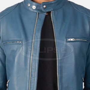 Chaqueta de Cuero para Hombre, Diseño Personalizado, Color Sólido, Transpirable, Invierno, Cuello Alto, Estilo Urbano, Oferta, Precio Razonable - Product Image 4