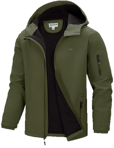 Men's Hooded Softshell <b>Jacket</b> Waterproof Windproof <b>Fleece</b> <b>Lined</b> Lightweight Outdoor Hiking <b>Jacket</b> OEM ODM - Product Image 6