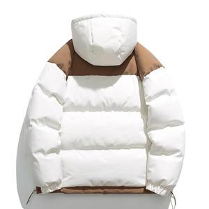Men's Solid Loose Winter <b>Jacket</b> High Street Style Canvas Coat with Stand <b>Collar</b> and Fleece Puffer Thicken Warm for Winter wear - Product Image 2