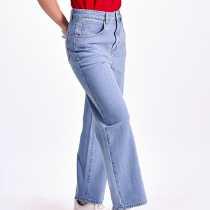 Proveedor Directo de Fábrica, Pantalones Vaqueros Casuales para Mujer, Diseño Nuevo, Jeans Holgados de Mezclilla para Mujer en Venta - Product Image 2
