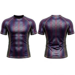 เสื้อรัดกล้ามเนื้อ MMA BJJ สำหรับออกกำลังกายและต่อสู้ แขนยาว ผลิตตามแบบ OEM พร้อมโลโก้สั่งทำพิเศษ - Product Image 1