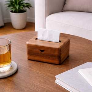 Porte-serviettes de table multifonctionnel en bois naturel moderne, imperméable, minimaliste, en bois. - Product Image 3