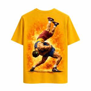 ชุดยูนิฟอร์มศิลปะการต่อสู้สำหรับผู้ชาย เสื้อยืดและกางเกงขาสั้น ผ้าโพลีเอสเตอร์ 100% 150GSM พิมพ์ลายดิจิทัลด้านหลัง ระบายอากาศได้ดี - Product Image 5