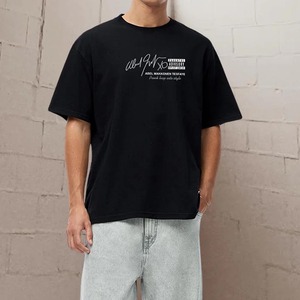 The Weekend Black Oversized <b>T</b>-Shirt With Photo Print <b>Back</b> Design Men's Street Style Short Sleeve O-Neck Jersey Cotton - Product Image 2