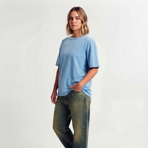 Camiseta de manga corta vintage para mujer, de algodón suave, estilo oversize y corte holgado, con efecto lavado a la piedra. - Product Image 5