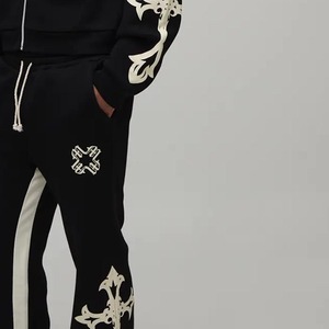 Conjunto Deportivo para Hombre, Sudadera con Capucha y Pantalones con Estampado Puff, Pantalones Deportivos Ajustados - Product Image 6