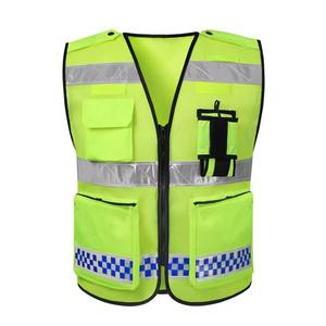 Chaleco de Seguridad Reflectante de Alta Resistencia con Certificación EN ISO 20471, Tejido de Poliéster, Ropa de Trabajo para Personal de Aeropuertos y Ferrocarriles - Product Image 1