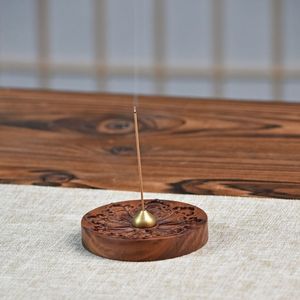 Artisan Hand Carved Wooden Incense Holder Stick Burner With Ash Catcher For Home Office Meditation Incense Holder Zen Home Decor - Product Image 1