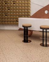 Carreaux de terrazzo Marcaron couleur 600x600mm à grosses particules, modernes, antibactériens, antidérapants, pour revêtements de sol intérieurs et murs de salle de bain