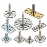 Custom Male Threaded Bonding Fastener Adhesive Mount Stud with Perforated Base for Composite Panels
