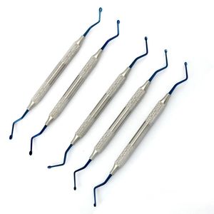 Ensemble de 5 instruments dentaires parodontaux en acier inoxydable, curettes osseuses parodontales, instruments de détartrage dentaire CE - Product Image 1