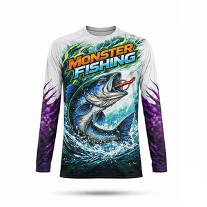 Vêtements de sport pour hommes, sur mesure, en gros, grande taille, manches longues, impression numérique, séchage rapide, protection solaire - Product Image 4