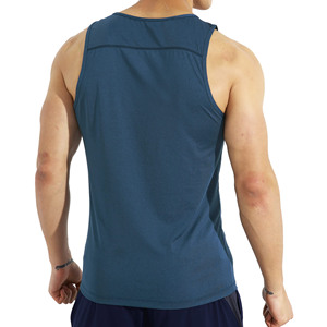 Débardeur pour homme en polyester tricoté respirant, couleur unie, col rond, vêtement décontracté - Product Image 5