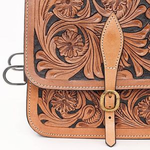 La mejor calidad, piel de vaca, cuero genuino, Western Trail, herramientas, tallado, deportes ecuestres, caballo, bolsa de sillín, logotipo personalizado, el mejor precio - Product Image 4