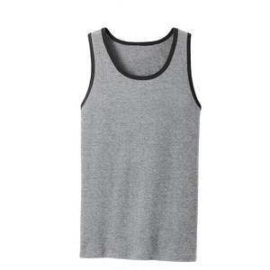 Chaleco Deportivo de Algodón para Hombre, 220 GSM, con Logotipo Personalizado, Color Liso, Sin Mangas, Corte Ajustado, para Uso Diario, Camiseta Ajustada con Cuello Redondo - Product Image 2