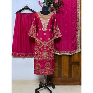 Ensemble haut et bas pour femme avec Dupatta pour fête - Product Image 1