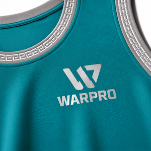 WARPRO Conjunto de Camiseta sin Mangas y Pantalones Cortos Unisex Color Verde Azulado, Ropa de Baloncesto de Poliéster que Absorbe la Humedad, para Todas las Temporadas - Product Image 5